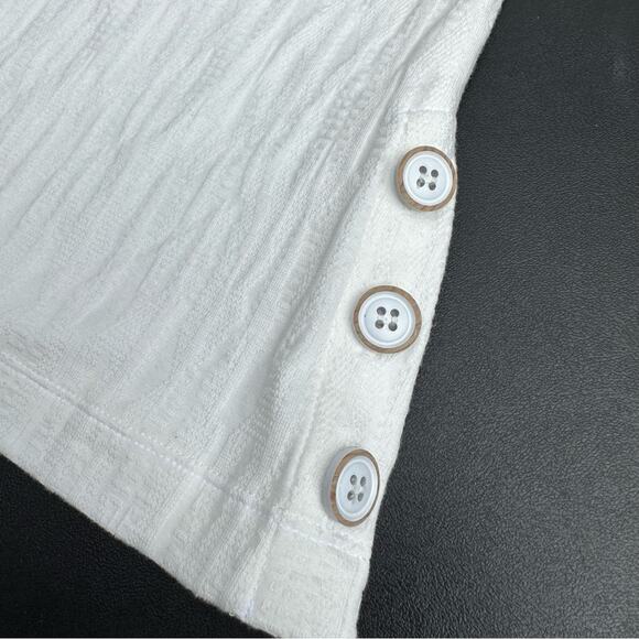 Maeve Callie Tank Top White side buttons - Picture 3 of 10